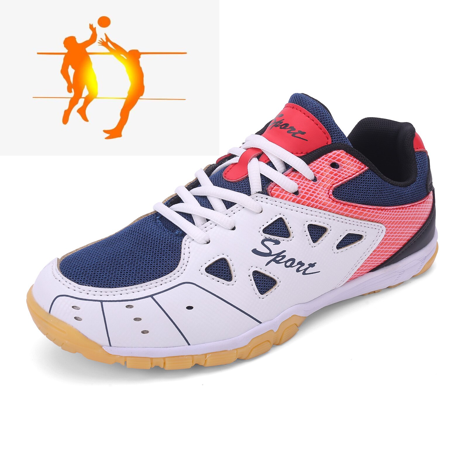 Professional Volleyball Shoes Men and Women Badminton Shoes Fitness Tennis Shoes UniVolleyball Shoes Sneakers Size 36-45